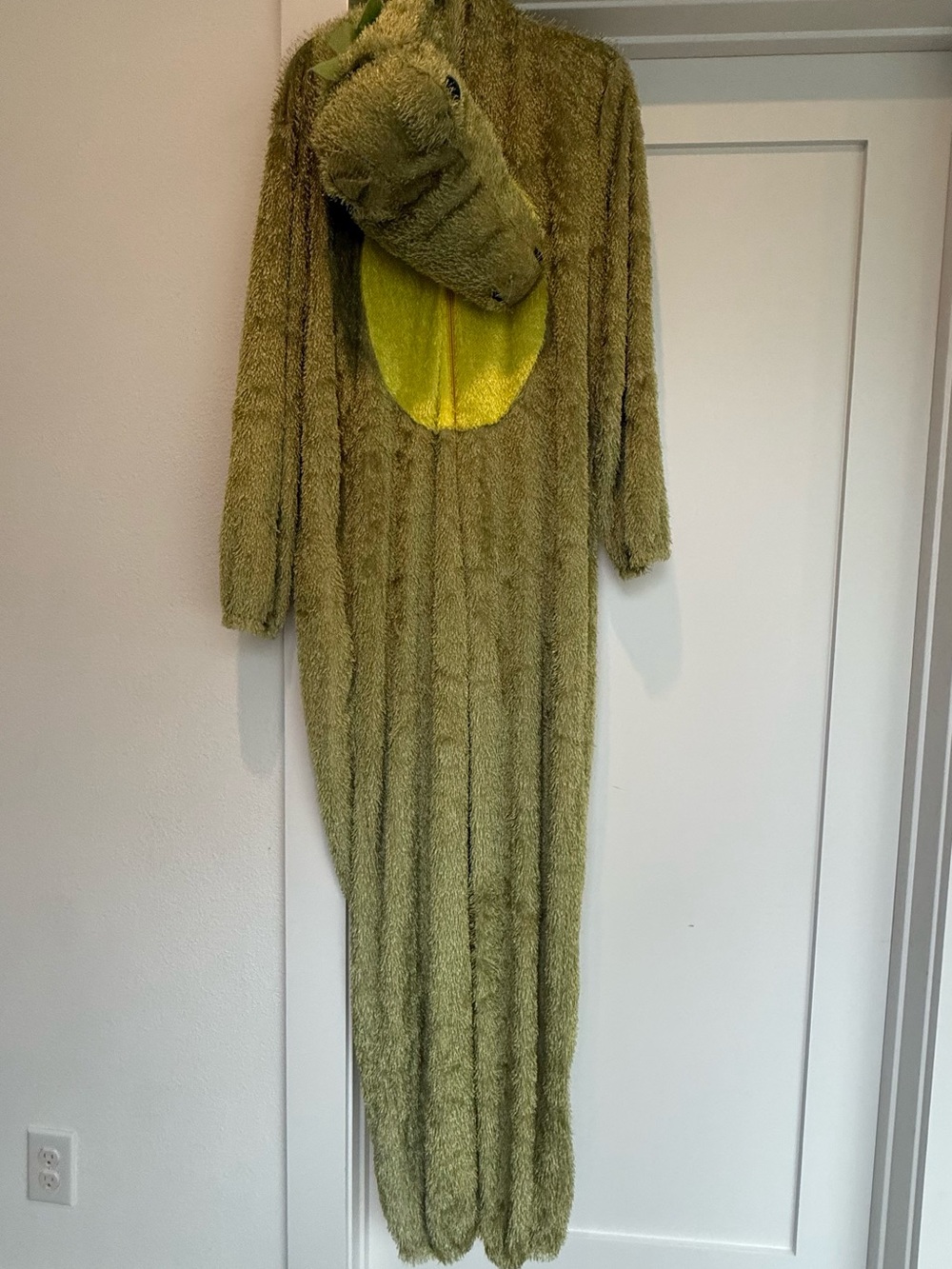 Crocodile Alligator Adult Onesie Costume Size Large Halloween Plush